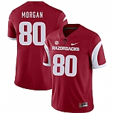 Arkansas Razorbacks 80 Drew Morgan Red College Football Jersey Dzhi,baseball caps,new era cap wholesale,wholesale hats